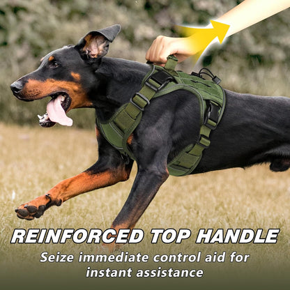 Tactical Dog Harness for Large Dogs,No Pull Heavy Duty Dog Harness