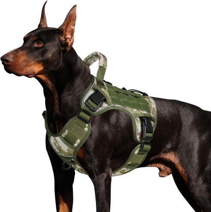 Tactical Dog Harness for Large Dogs,No Pull Heavy Duty Dog Harness