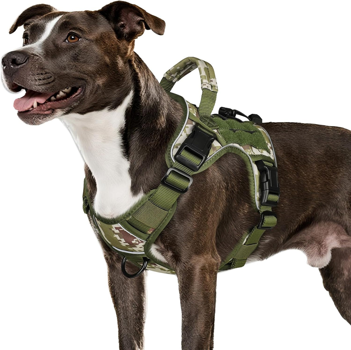 Tactical Dog Harness for Large Dogs,No Pull Heavy Duty Dog Harness