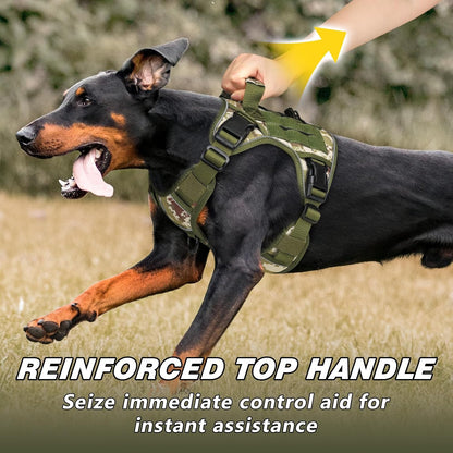Tactical Dog Harness for Large Dogs,No Pull Heavy Duty Dog Harness