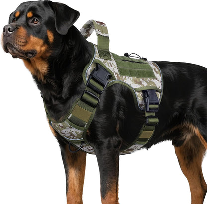 Tactical Dog Harness for Large Dogs,No Pull Heavy Duty Dog Harness