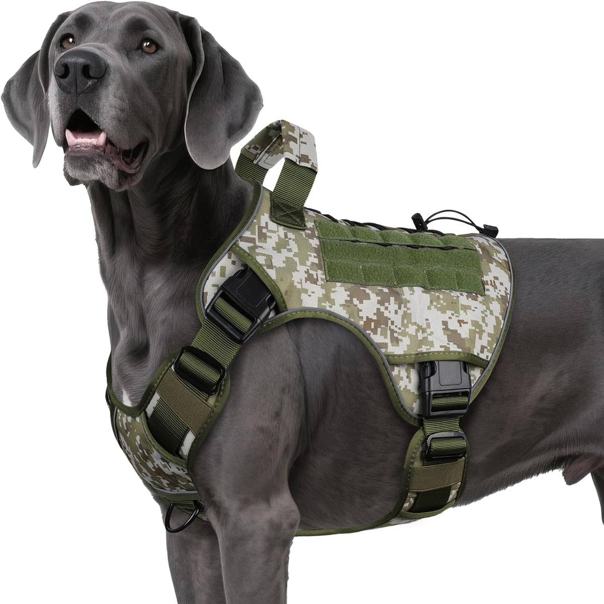 Tactical Dog Harness for Large Dogs,No Pull Heavy Duty Dog Harness