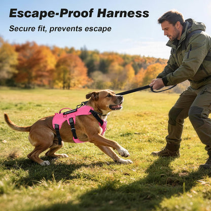 Tactical Dog Harness for Large Dogs,No Pull Heavy Duty Dog Harness