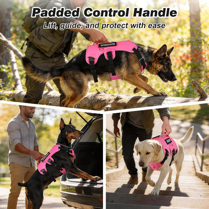 Tactical Dog Harness for Large Dogs,No Pull Heavy Duty Dog Harness