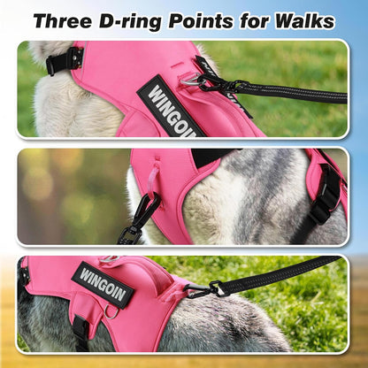 Tactical Dog Harness for Large Dogs,No Pull Heavy Duty Dog Harness