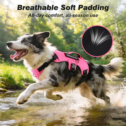 Tactical Dog Harness for Large Dogs,No Pull Heavy Duty Dog Harness