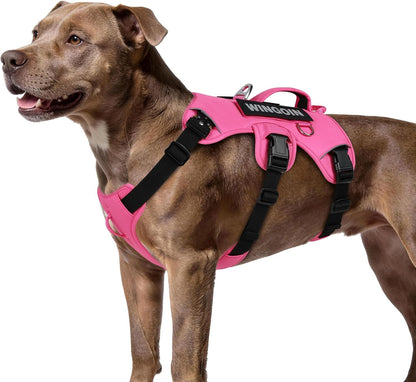 Tactical Dog Harness for Large Dogs,No Pull Heavy Duty Dog Harness