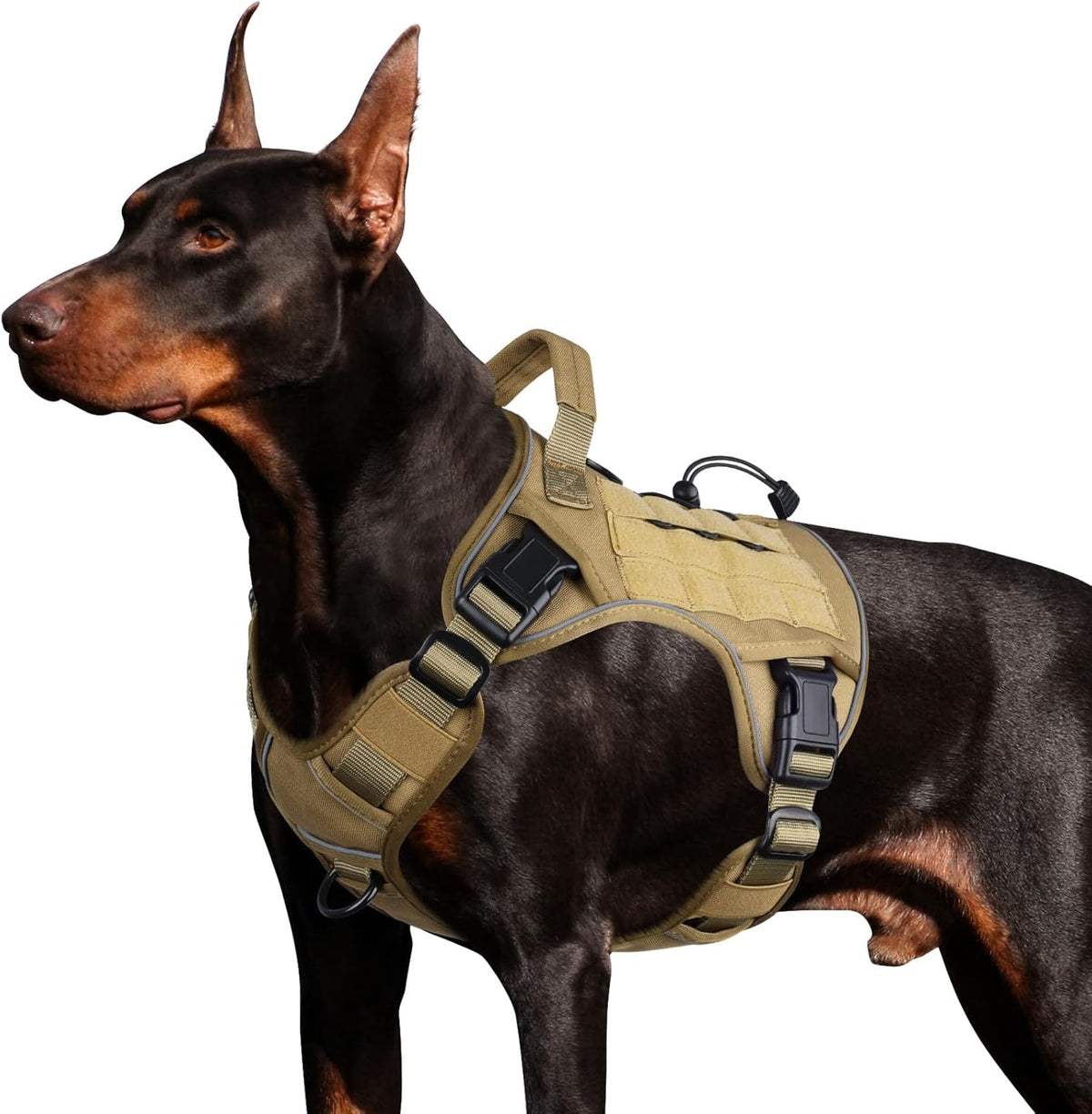 Tactical Dog Harness for Large Dogs,No Pull Heavy Duty Dog Harness