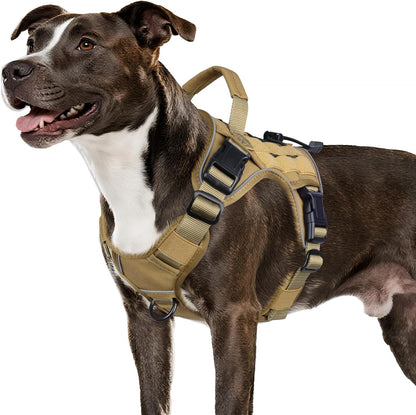 Tactical Dog Harness for Large Dogs,No Pull Heavy Duty Dog Harness