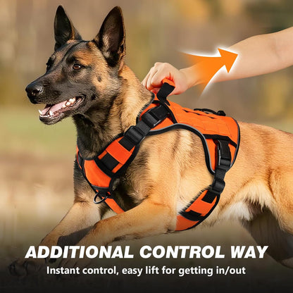 Tactical Dog Harness for Large Dogs,No Pull Heavy Duty Dog Harness