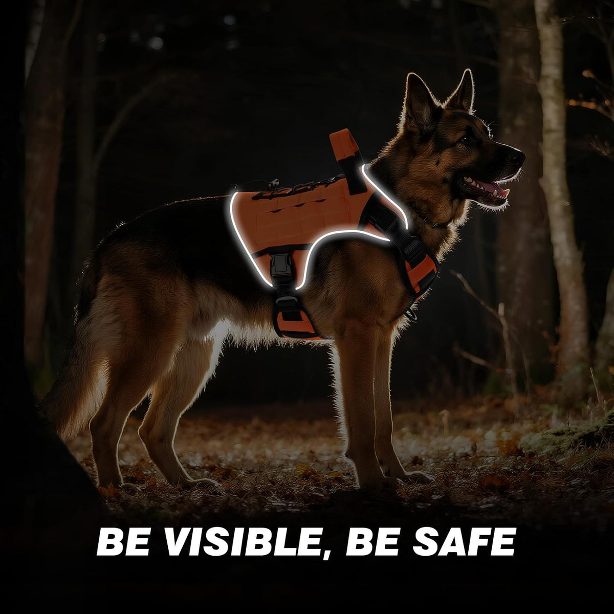 Tactical Dog Harness for Large Dogs,No Pull Heavy Duty Dog Harness