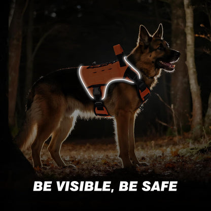 Tactical Dog Harness for Large Dogs,No Pull Heavy Duty Dog Harness