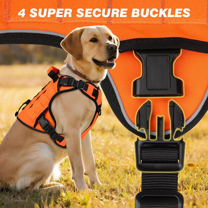 Tactical Dog Harness for Large Dogs,No Pull Heavy Duty Dog Harness