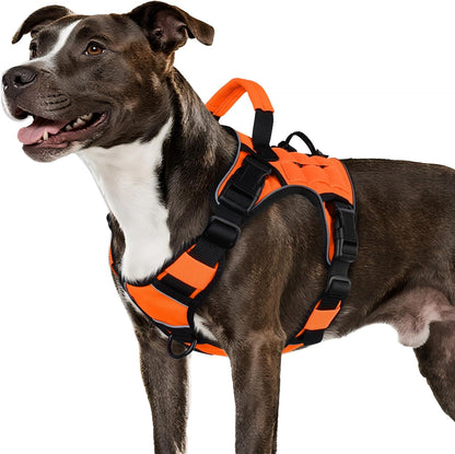 Tactical Dog Harness for Large Dogs,No Pull Heavy Duty Dog Harness
