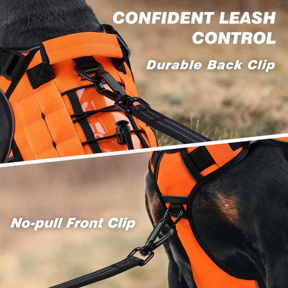 Tactical Dog Harness for Large Dogs,No Pull Heavy Duty Dog Harness