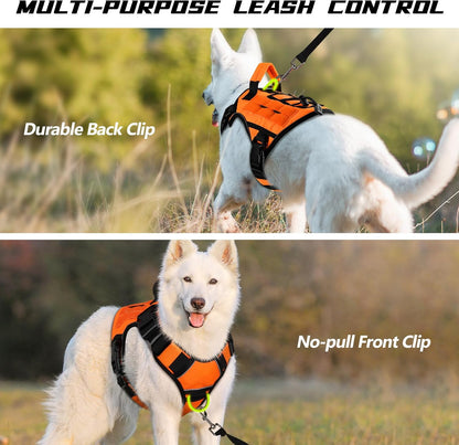 Tactical Dog Harness for Large Dogs,No Pull Heavy Duty Dog Harness