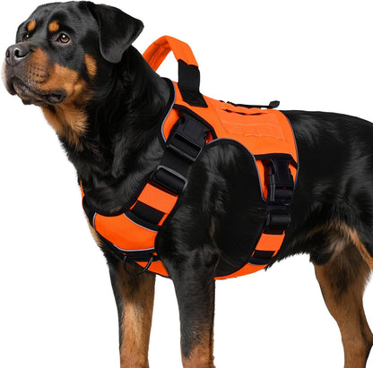 Tactical Dog Harness for Large Dogs,No Pull Heavy Duty Dog Harness