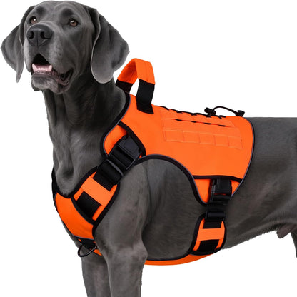Tactical Dog Harness for Large Dogs,No Pull Heavy Duty Dog Harness