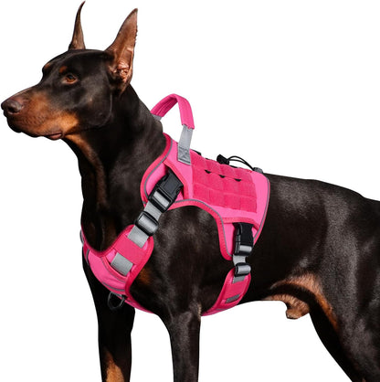 Tactical Dog Harness for Large Dogs,No Pull Heavy Duty Dog Harness
