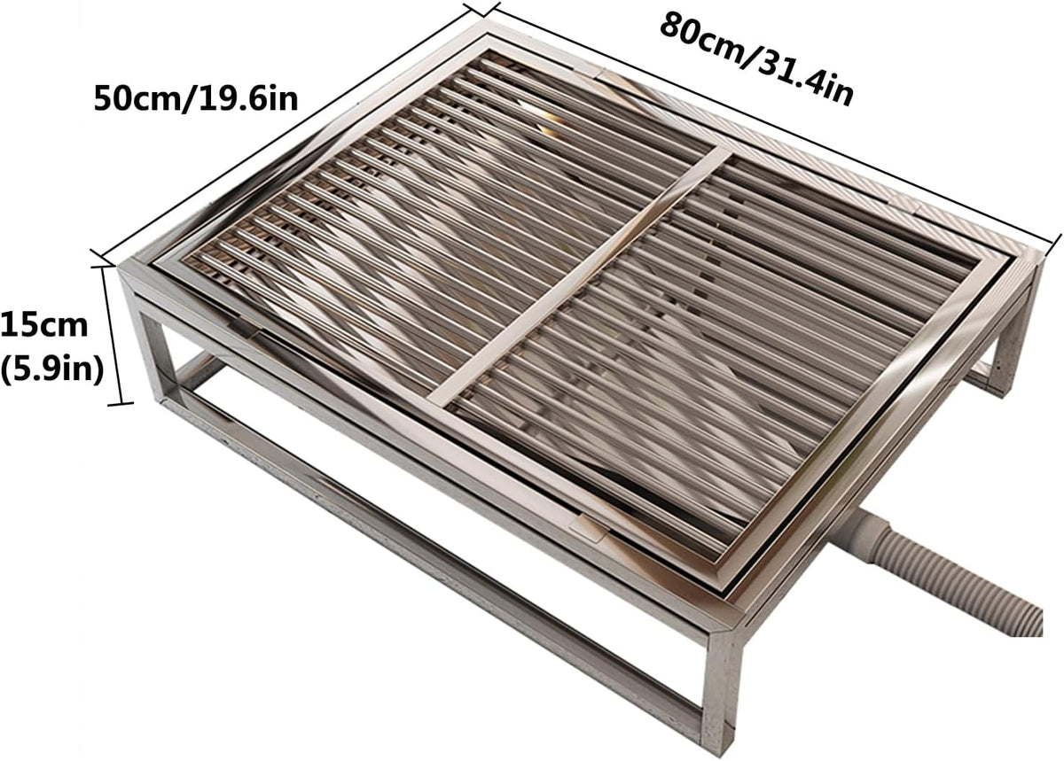 Stainless Steel Pet Toilet, Automatic Flushing Dog Toilet for Small Large Dogs, Indoor Dog Potty Toilet Training Tray,(60X40cm/23.6X15.7in)