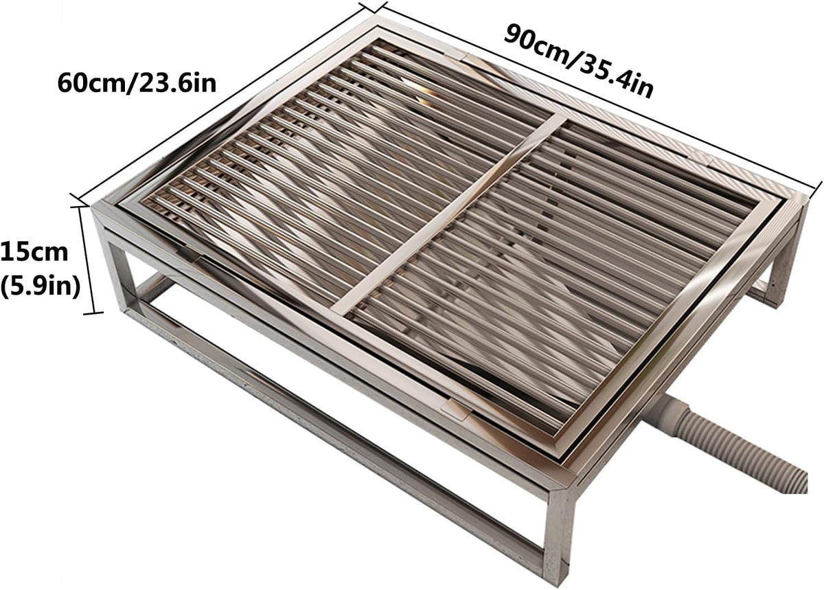 Stainless Steel Pet Toilet, Automatic Flushing Dog Toilet for Small Large Dogs, Indoor Dog Potty Toilet Training Tray,(60X40cm/23.6X15.7in)