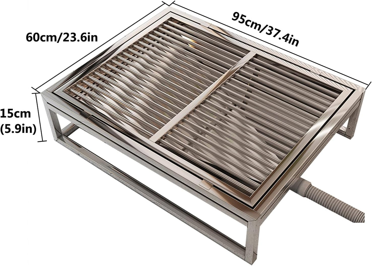 Stainless Steel Pet Toilet, Automatic Flushing Dog Toilet for Small Large Dogs, Indoor Dog Potty Toilet Training Tray,(60X40cm/23.6X15.7in)
