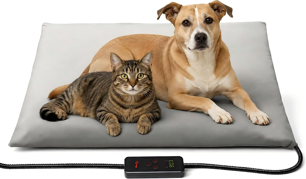 Heated Pet Mat, Large Dog & Cat Heating Pad, 35 x 24 in, Waterproof