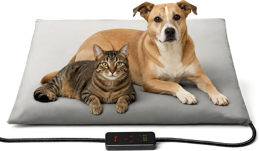 Heated Pet Mat, Large Dog & Cat Heating Pad, 35 x 24 in, Waterproof