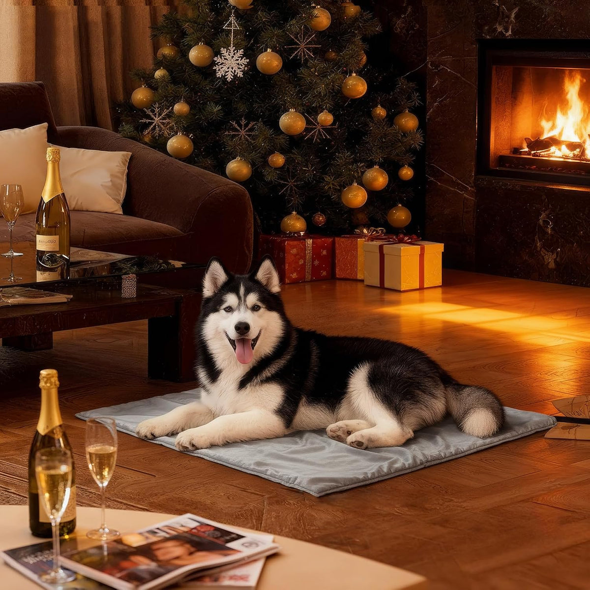 Heated Pet Mat, Large Dog & Cat Heating Pad, 35 x 24 in, Waterproof