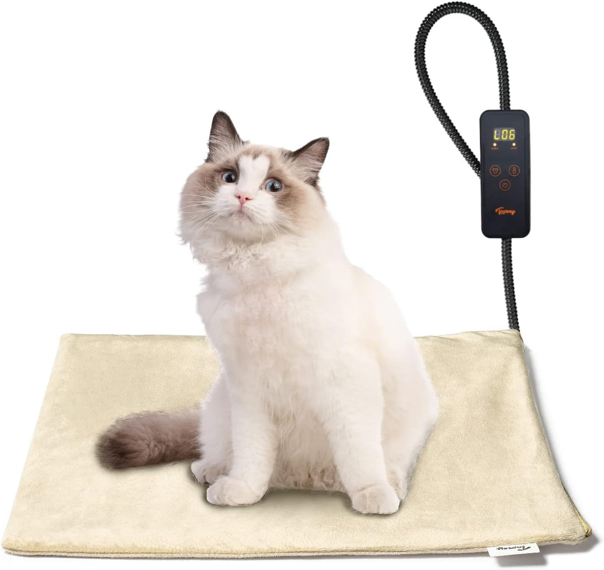 Heated Pet Mat, Large Dog & Cat Heating Pad, 35 x 24 in, Waterproof