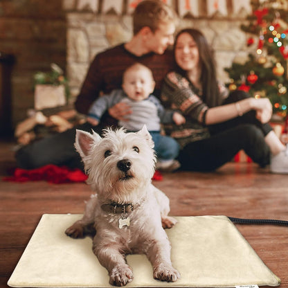 Heated Pet Mat, Large Dog & Cat Heating Pad, 35 x 24 in, Waterproof