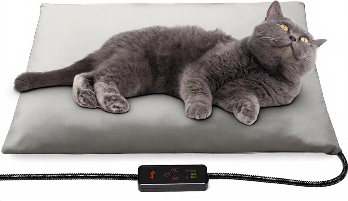 Heated Pet Mat, Large Dog & Cat Heating Pad, 35 x 24 in, Waterproof