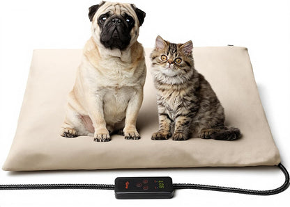 Heated Pet Mat, Large Dog & Cat Heating Pad, 35 x 24 in, Waterproof