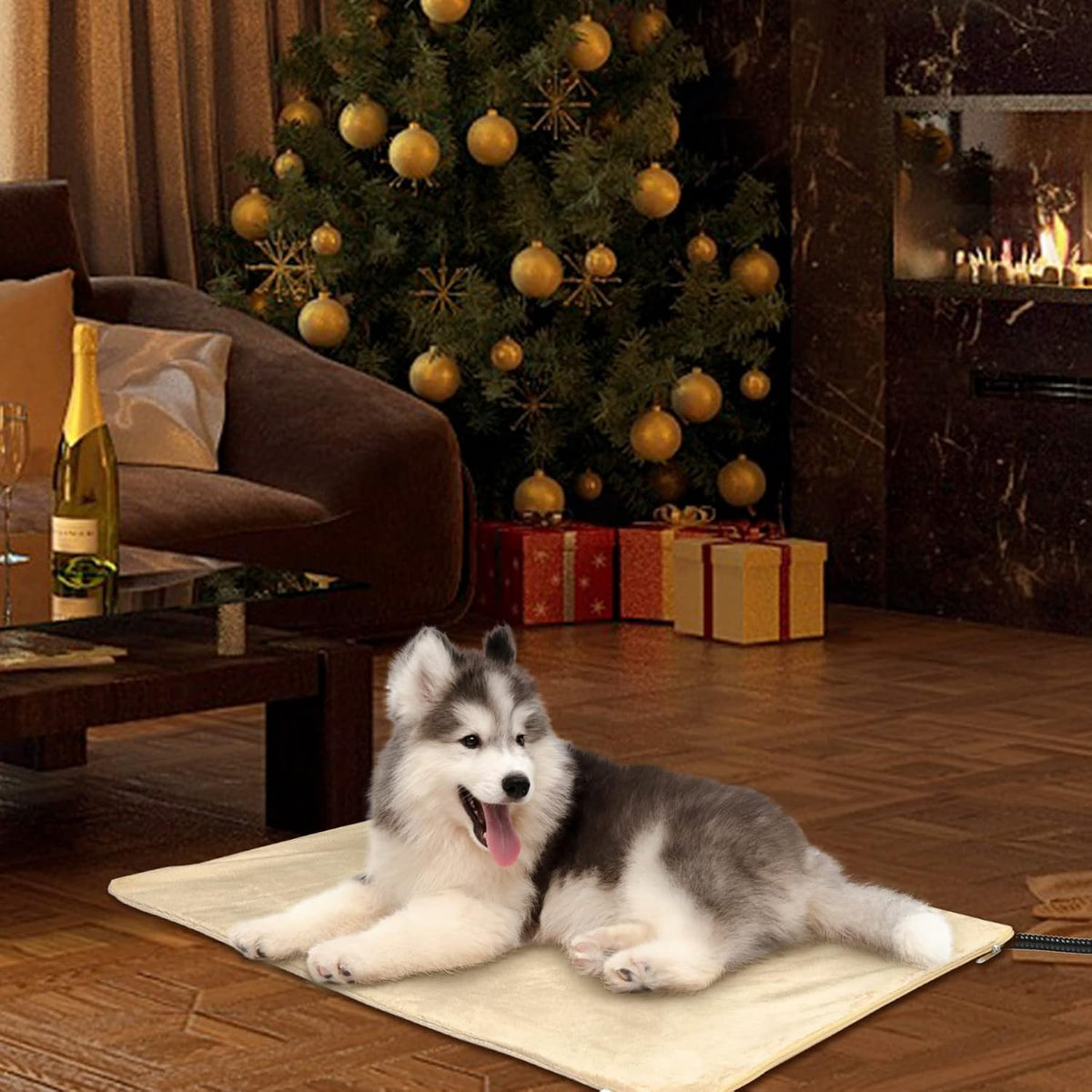 Heated Pet Mat, Large Dog & Cat Heating Pad, 35 x 24 in, Waterproof