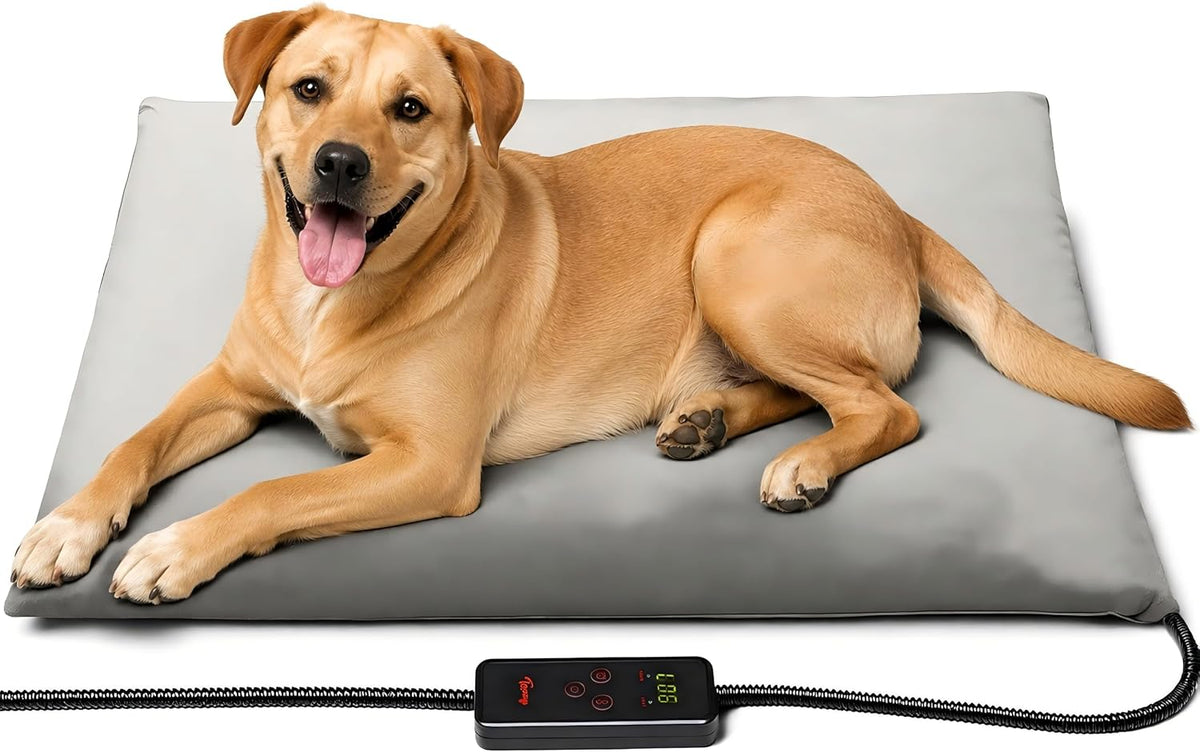 Heated Pet Mat, Large Dog & Cat Heating Pad, 35 x 24 in, Waterproof