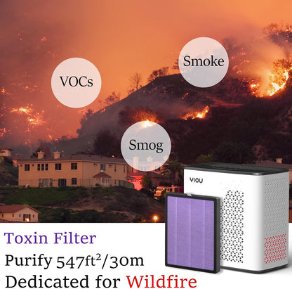 Air Purifier R1 Replacement Filter, 3-in-1 Pre-Filter, True HEPA Filter, High-Efficient Activated Carbon Filter(Pet Allergy),Deep Green