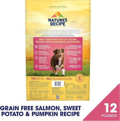 Grain Free Dry Dog Food, Salmon, Sweet Potato & Pumpkin Recipe, 12 lb. Bag