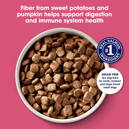 Grain Free Dry Dog Food, Salmon, Sweet Potato & Pumpkin Recipe, 12 lb. Bag