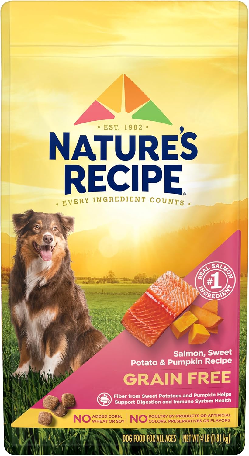 Grain Free Dry Dog Food, Salmon, Sweet Potato & Pumpkin Recipe, 12 lb. Bag