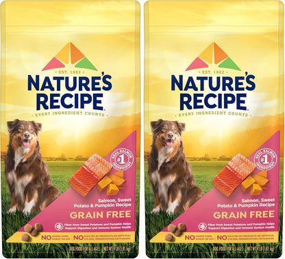 Grain Free Dry Dog Food, Salmon, Sweet Potato & Pumpkin Recipe, 12 lb. Bag