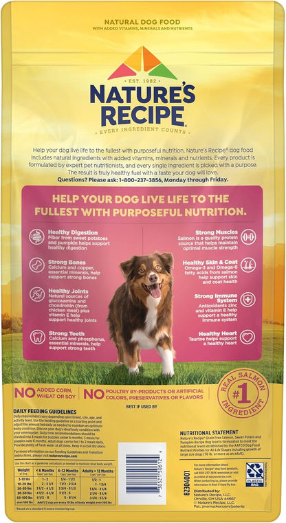 Grain Free Dry Dog Food, Salmon, Sweet Potato & Pumpkin Recipe, 12 lb. Bag