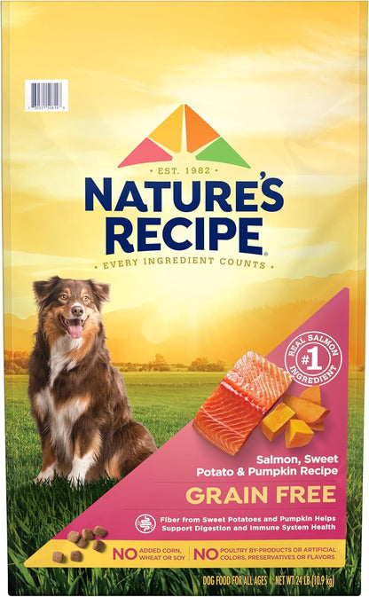 Grain Free Dry Dog Food, Salmon, Sweet Potato & Pumpkin Recipe, 12 lb. Bag