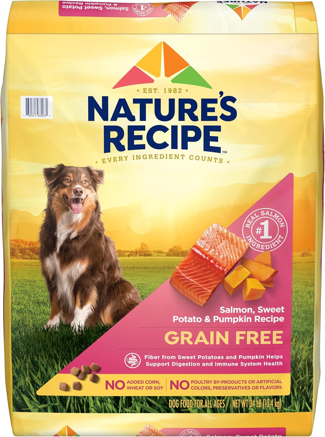 Grain Free Dry Dog Food, Salmon, Sweet Potato & Pumpkin Recipe, 12 lb. Bag