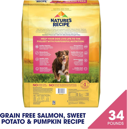Grain Free Dry Dog Food, Salmon, Sweet Potato & Pumpkin Recipe, 12 lb. Bag