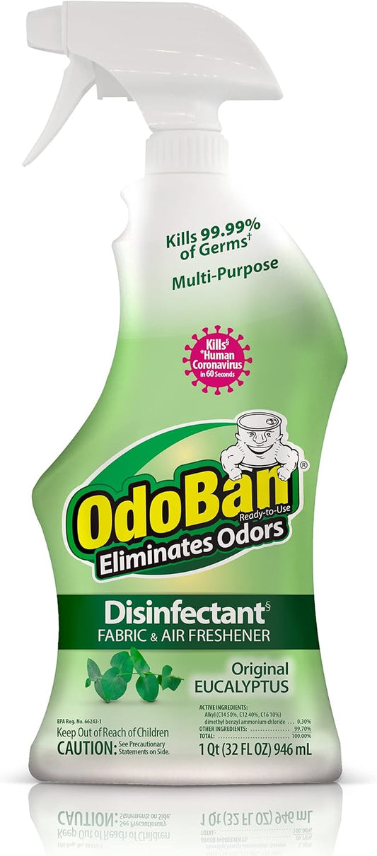 Ready-to-Use Disinfectant and Odor Eliminator, 32 Ounce Spray Bottle, Original Eucalyptus Scent