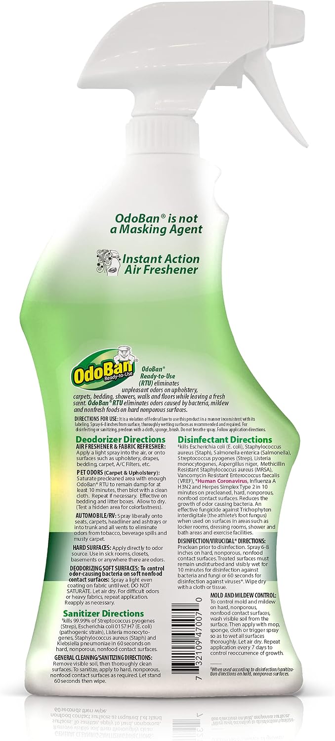 Ready-to-Use Disinfectant and Odor Eliminator, 32 Ounce Spray Bottle, Original Eucalyptus Scent