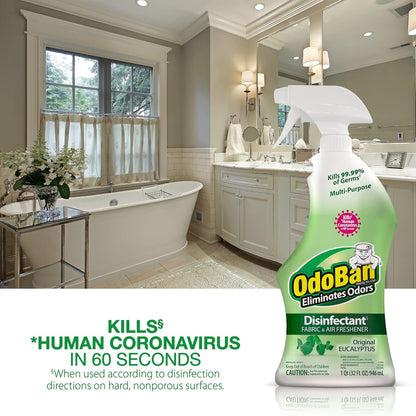 Ready-to-Use Disinfectant and Odor Eliminator, 32 Ounce Spray Bottle, Original Eucalyptus Scent