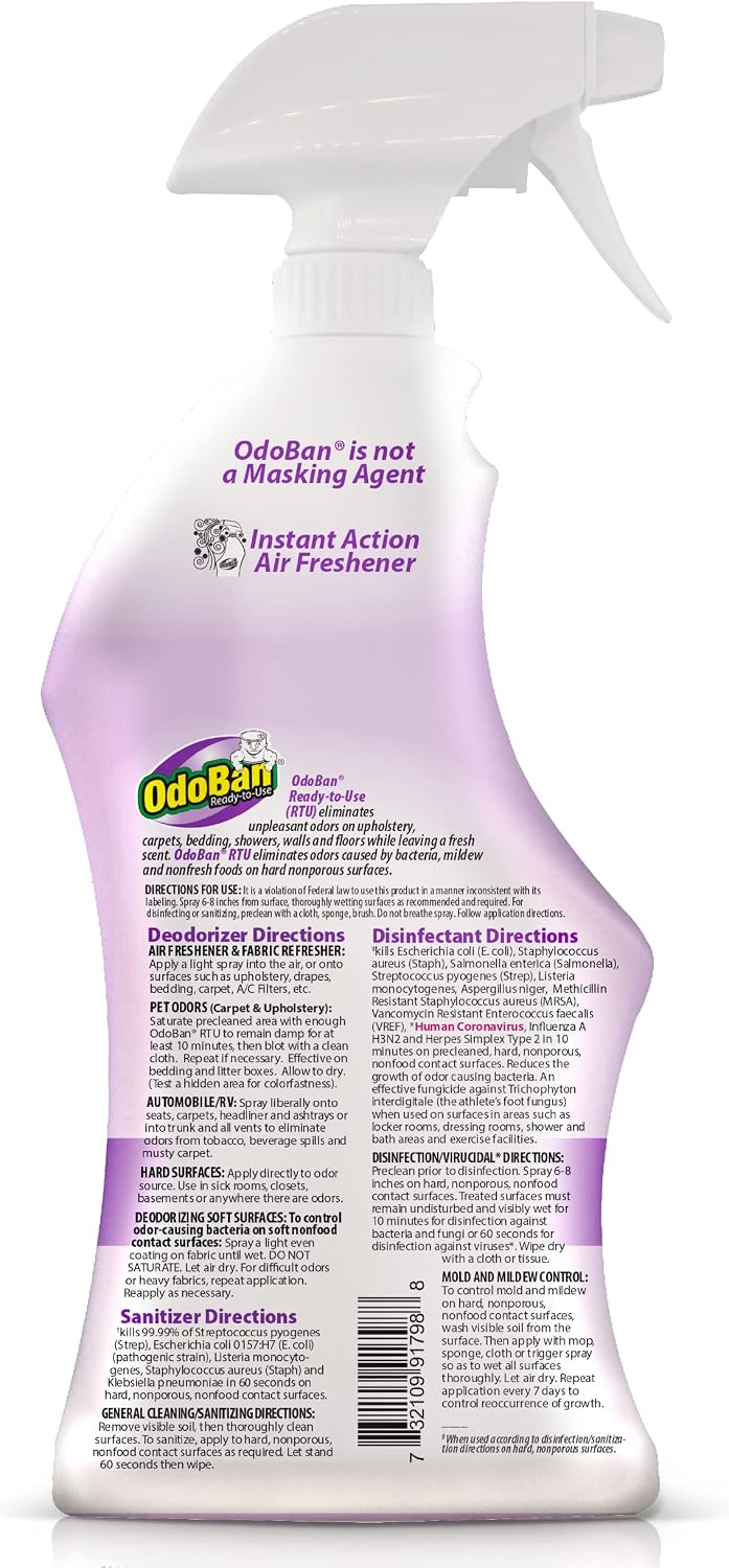 Ready-to-Use Disinfectant and Odor Eliminator, 32 Ounce Spray Bottle, Original Eucalyptus Scent