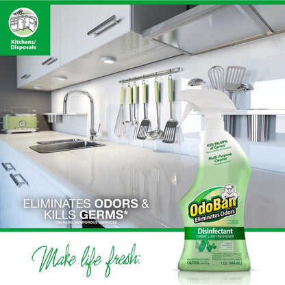 Ready-to-Use Disinfectant and Odor Eliminator, 32 Ounce Spray Bottle, Original Eucalyptus Scent