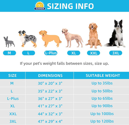 Washable Orthopedic Large Dog Bed with Removable Cover, Pet Bed Mat | Big Waterproof Dog Crate Bed, Egg Crate Foam Support, Anti-Slip Bottom, Easy-Clean, Soft Plush Dog Beds Large Sized Dog, Grey